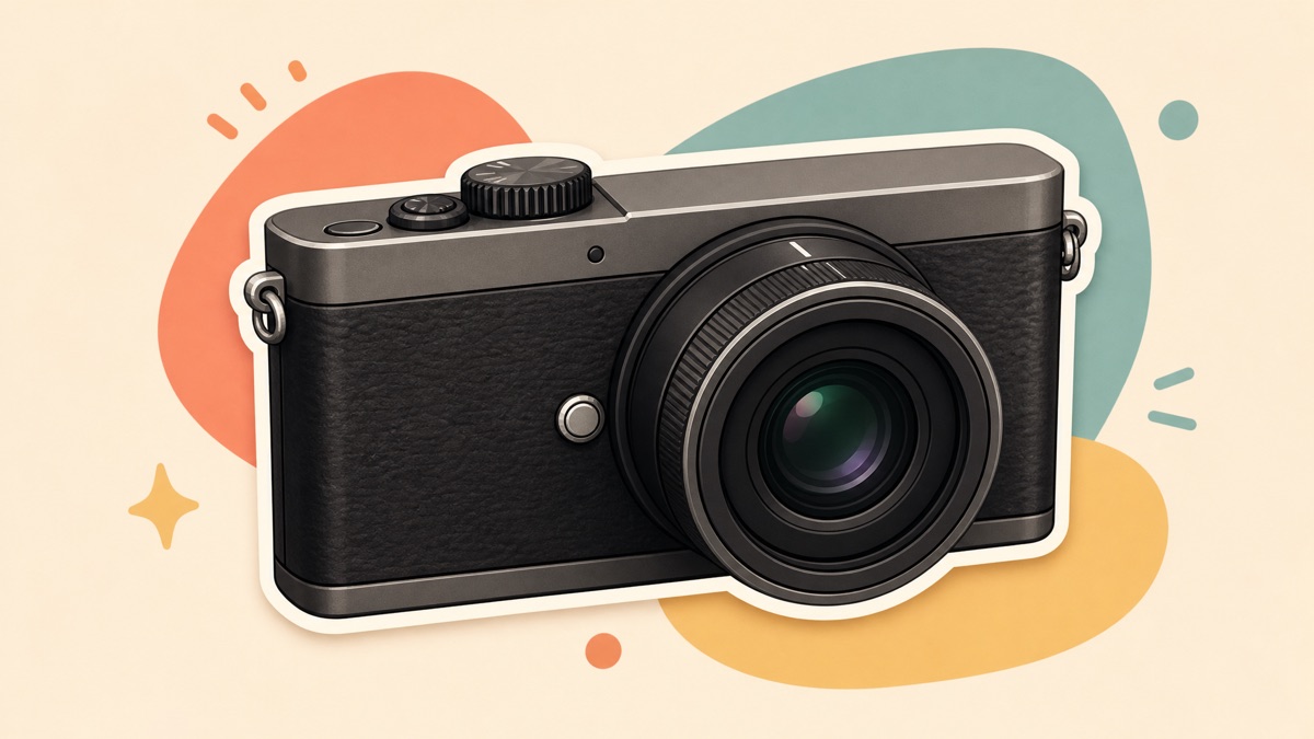 Generated generic compact full-frame mirrorless camera sticker for Panasonic LUMIX S9 review summary