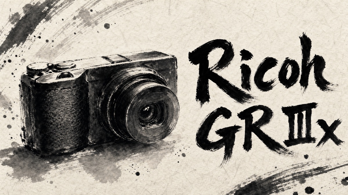 Generated sumi-e ink painting featured image for Ricoh GR IIIx review summary
